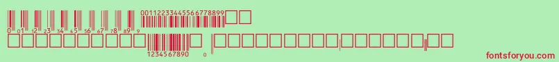 Upcebwrp36tt Font – Red Fonts on Green Background