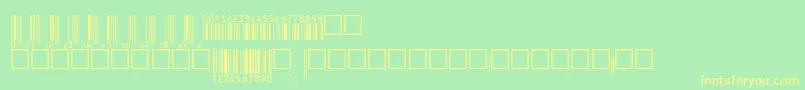 Upcebwrp36tt Font – Yellow Fonts on Green Background