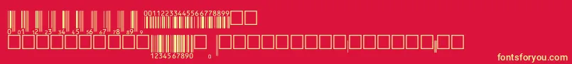 Upcebwrp36tt Font – Yellow Fonts on Red Background