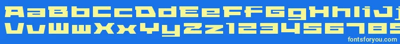 Elepar-Schriftart – Gelbe Schriften auf blauem Hintergrund
