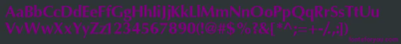 Шрифт InterfacesskBold – фиолетовые шрифты на чёрном фоне