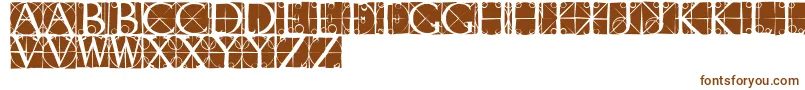 Capsrandomish-fontti – ruskeat fontit valkoisella taustalla