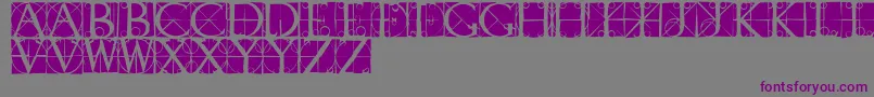 フォントCapsrandomish – 紫色のフォント、灰色の背景