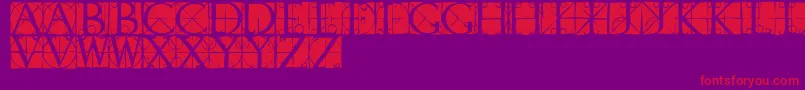 Capsrandomish Font – Red Fonts on Purple Background