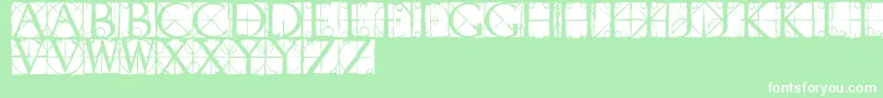 Capsrandomish Font – White Fonts on Green Background
