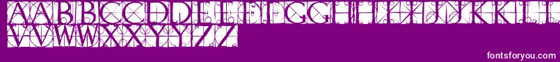 Capsrandomish Font – White Fonts on Purple Background