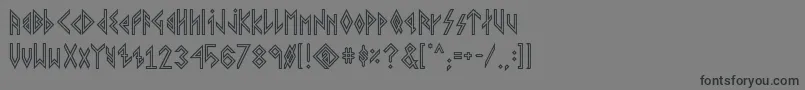 VikingYoungerRunes Font – Black Fonts on Gray Background