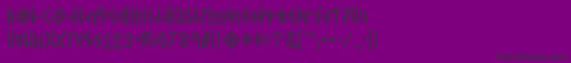 VikingYoungerRunes Font – Black Fonts on Purple Background