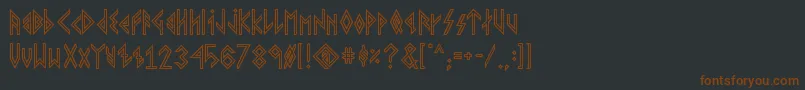 VikingYoungerRunes Font – Brown Fonts on Black Background