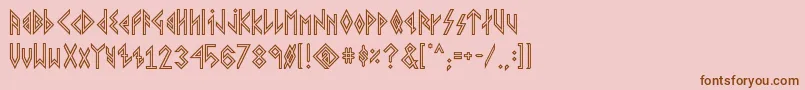 VikingYoungerRunes Font – Brown Fonts on Pink Background