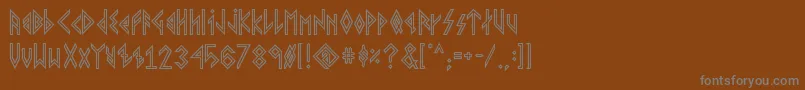 VikingYoungerRunes Font – Gray Fonts on Brown Background