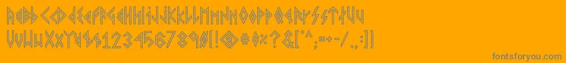 VikingYoungerRunes Font – Gray Fonts on Orange Background