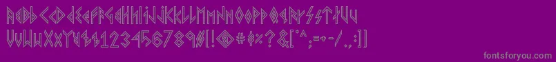 VikingYoungerRunes Font – Gray Fonts on Purple Background