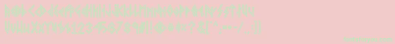 VikingYoungerRunes Font – Green Fonts on Pink Background