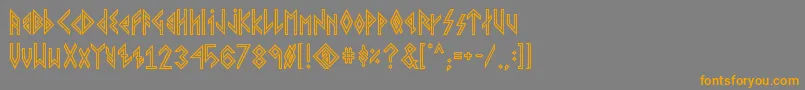 VikingYoungerRunes-Schriftart – Orangefarbene Schriften auf grauem Hintergrund