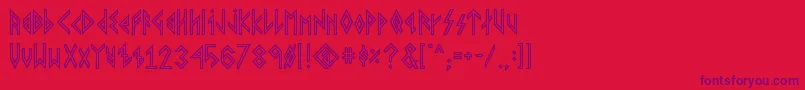 VikingYoungerRunes Font – Purple Fonts on Red Background