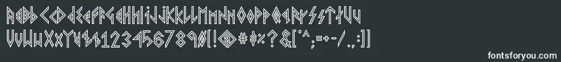 VikingYoungerRunes Font – White Fonts on Black Background