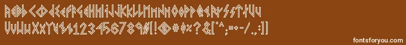 Шрифт VikingYoungerRunes – белые шрифты на коричневом фоне