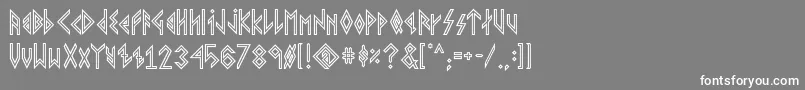 VikingYoungerRunes Font – White Fonts on Gray Background