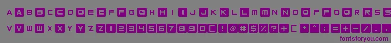 Шрифт CurvedSquare – фиолетовые шрифты на сером фоне