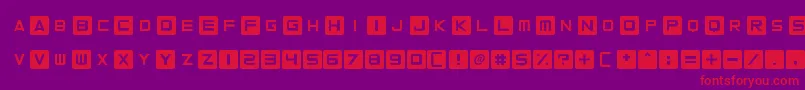 CurvedSquare Font – Red Fonts on Purple Background