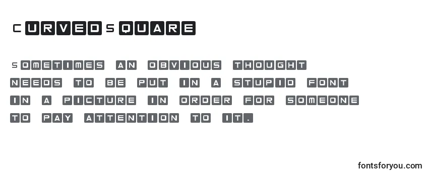 CurvedSquare (90139) フォントのレビュー