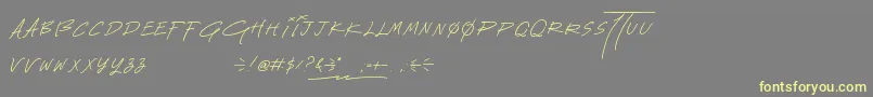 LightsaberDemo Font – Yellow Fonts on Gray Background