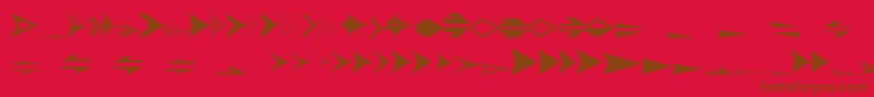 EsriArrowhead Font – Brown Fonts on Red Background