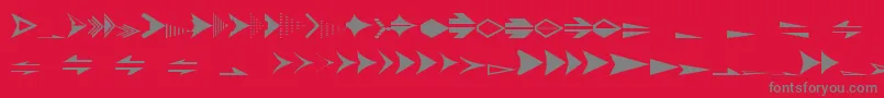 EsriArrowhead Font – Gray Fonts on Red Background