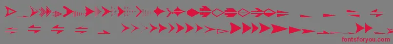 EsriArrowhead Font – Red Fonts on Gray Background