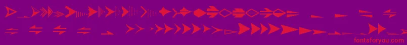 EsriArrowhead Font – Red Fonts on Purple Background