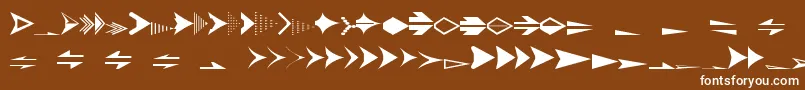 fuente EsriArrowhead – Fuentes Blancas Sobre Fondo Marrón