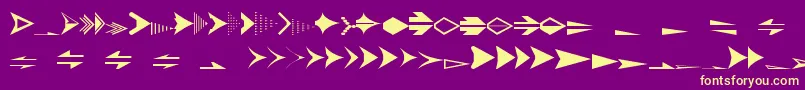 EsriArrowhead Font – Yellow Fonts on Purple Background