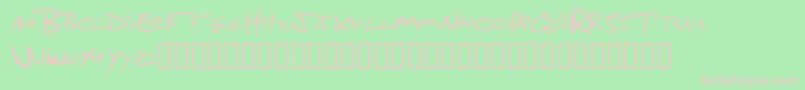 Neiln Font – Pink Fonts on Green Background