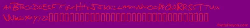 Neiln Font – Red Fonts on Purple Background