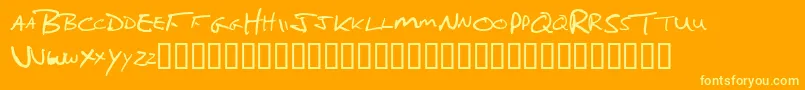 Neiln Font – Yellow Fonts on Orange Background