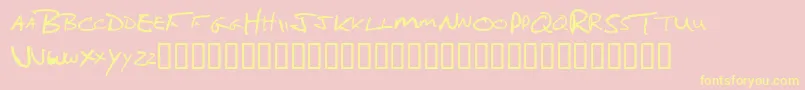 Neiln Font – Yellow Fonts on Pink Background