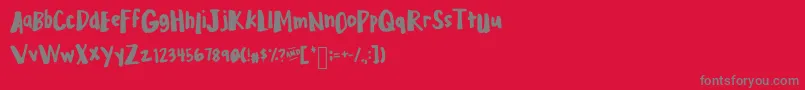 Mixplump Font – Gray Fonts on Red Background