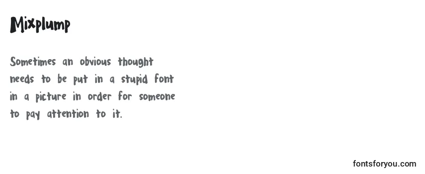 Review of the Mixplump Font