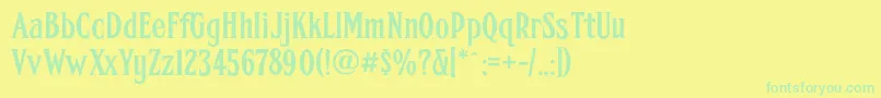 fuente Fhacondfrenchnc – Fuentes Verdes Sobre Fondo Amarillo