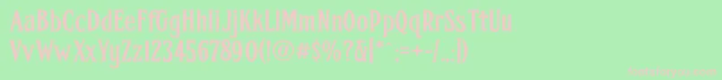 Fhacondfrenchnc Font – Pink Fonts on Green Background