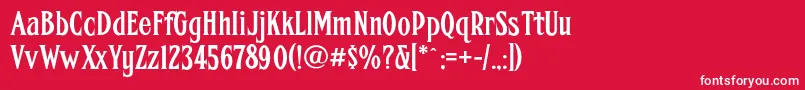 Fhacondfrenchnc Font – White Fonts on Red Background