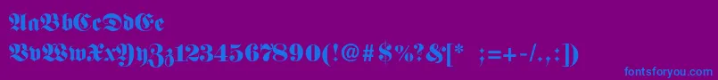 FellowmaidenSemibold Font – Blue Fonts on Purple Background