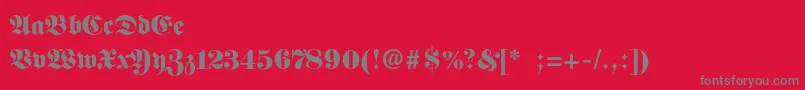 FellowmaidenSemibold Font – Gray Fonts on Red Background