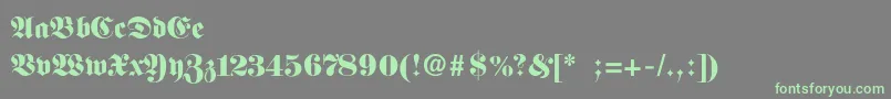 FellowmaidenSemibold Font – Green Fonts on Gray Background