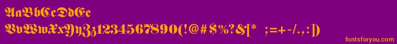 FellowmaidenSemibold Font – Orange Fonts on Purple Background