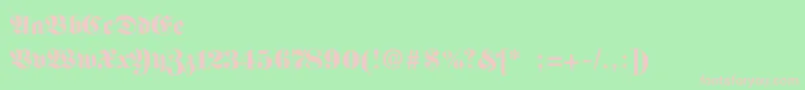 FellowmaidenSemibold Font – Pink Fonts on Green Background