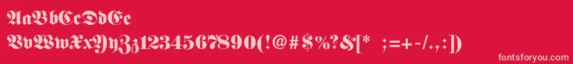 FellowmaidenSemibold Font – Pink Fonts on Red Background
