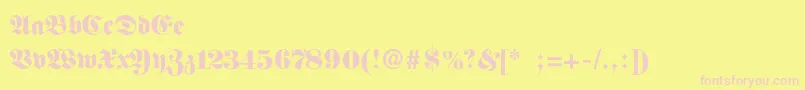 FellowmaidenSemibold Font – Pink Fonts on Yellow Background