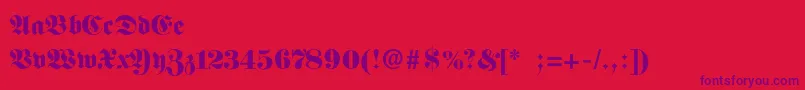 FellowmaidenSemibold Font – Purple Fonts on Red Background